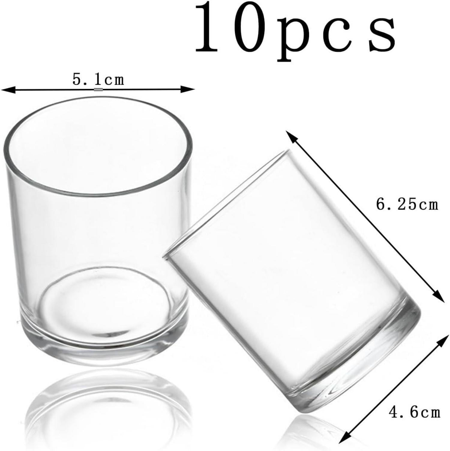 Teelichtgläser Set 10 Stück Kerzenhalter Glas Ø4.5cm x H 6cm