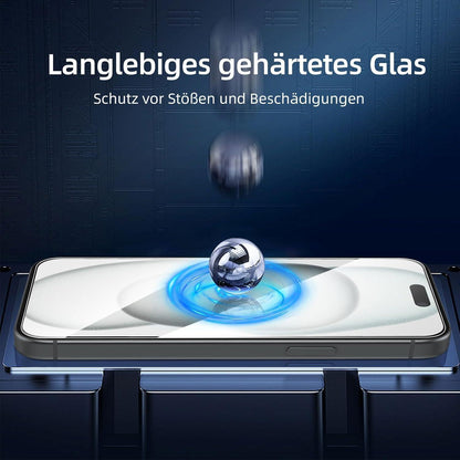 Panzer-Schutzglas für iPhone 16 Plus 15 Pro Max 15 Plus 6,7
