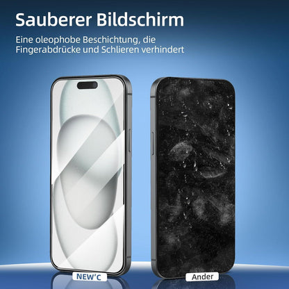 Panzer-Schutzglas für iPhone 16 Plus 15 Pro Max 15 Plus 6,7
