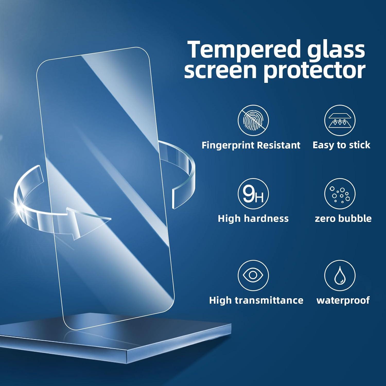 NEW'C Panzer Schutz Glas iPhone 16 Plus 15 Pro Max 15 Plus 6,7 Zoll 9H Härte HD Displayschutzfolie
