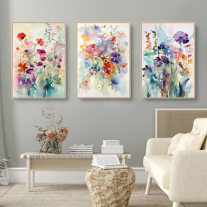 Blumen Poster Set Wandbilder Aesthetic Deko Leinwandbilder