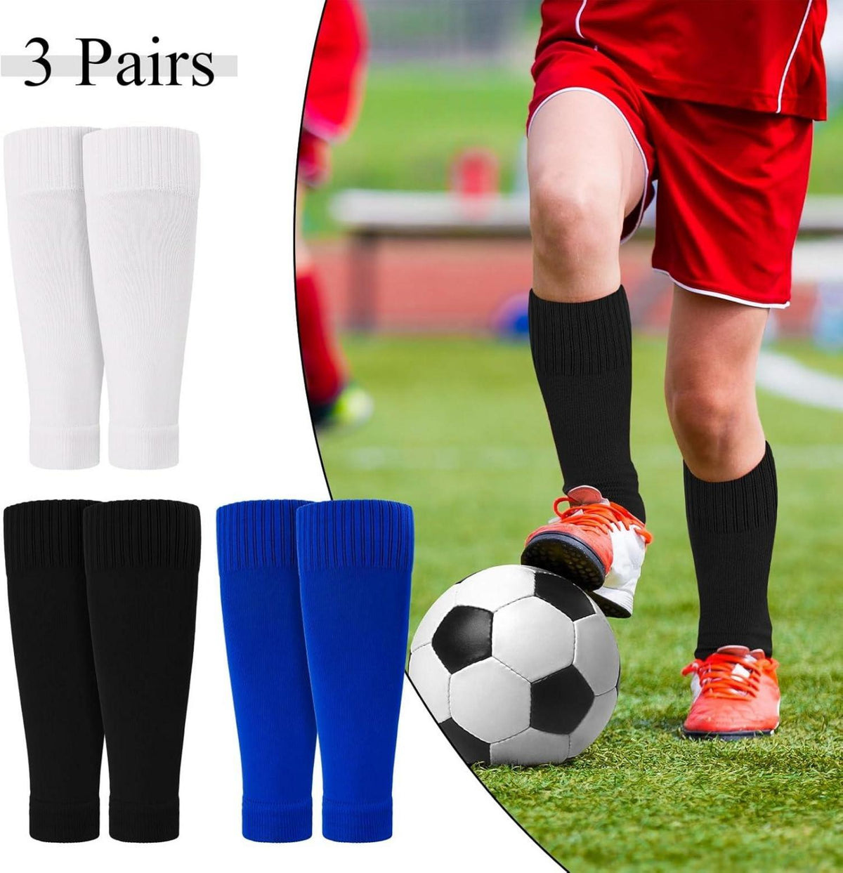 Kinder Fußball Stutzen 3er Set Sportsocken Tubes für Fussball Basketball