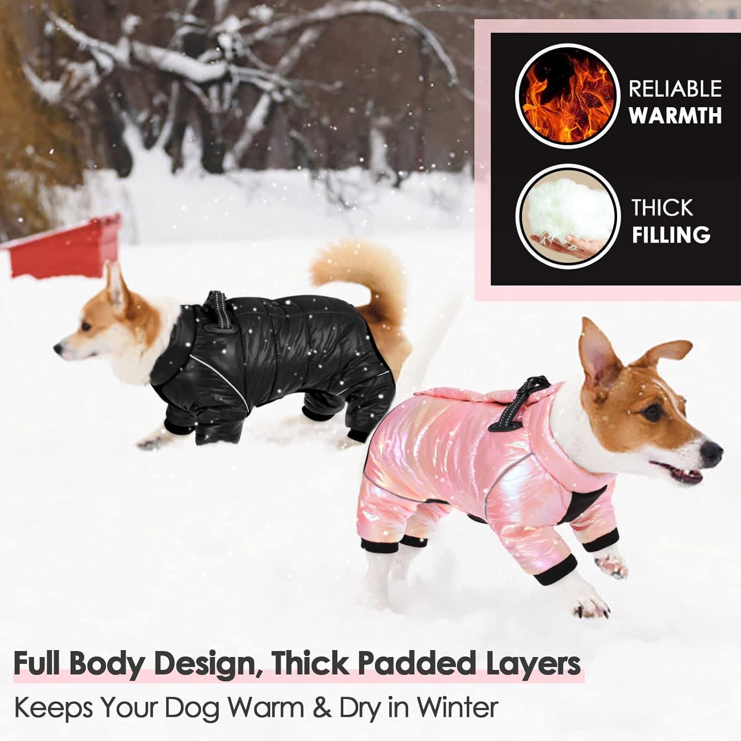 Wasserdichter Hundemantel Winter Warme Hundejacke Mittel Hunde M Rosa