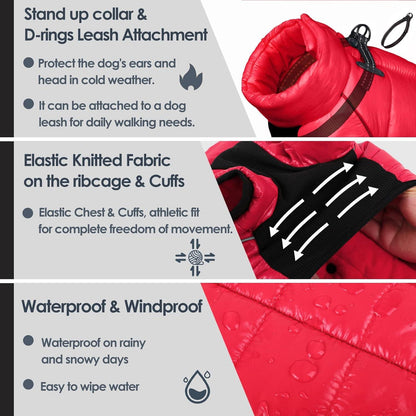 Wasserdichter Hundemantel Winter Warme Hundejacke für Kleine Mittel