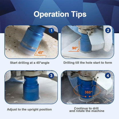 Diamant Fliesenbohrer 110mm M14 für Winkelschleifer (2 Stück)