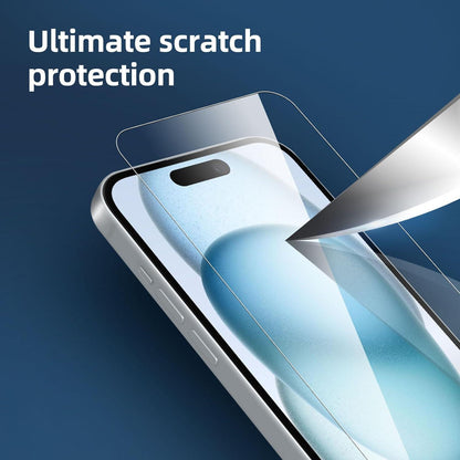 Panzer Schutz Glas 3 Stück iPhone 16 15 Pro 6,1 Zoll Ultra-klar 9H