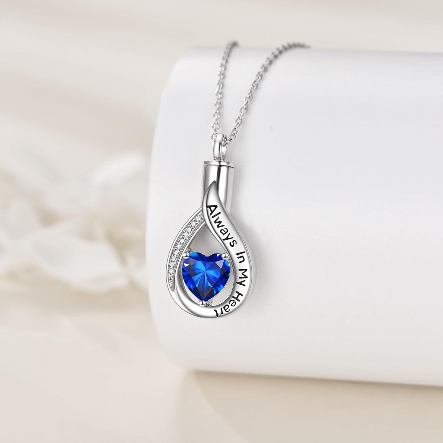 Teardrop Urn Necklace Sterling Silver Pendant Cremation