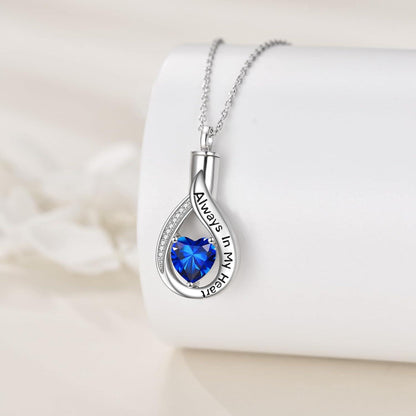 Teardrop Urn Necklace Sterling Silver Pendant Cremation