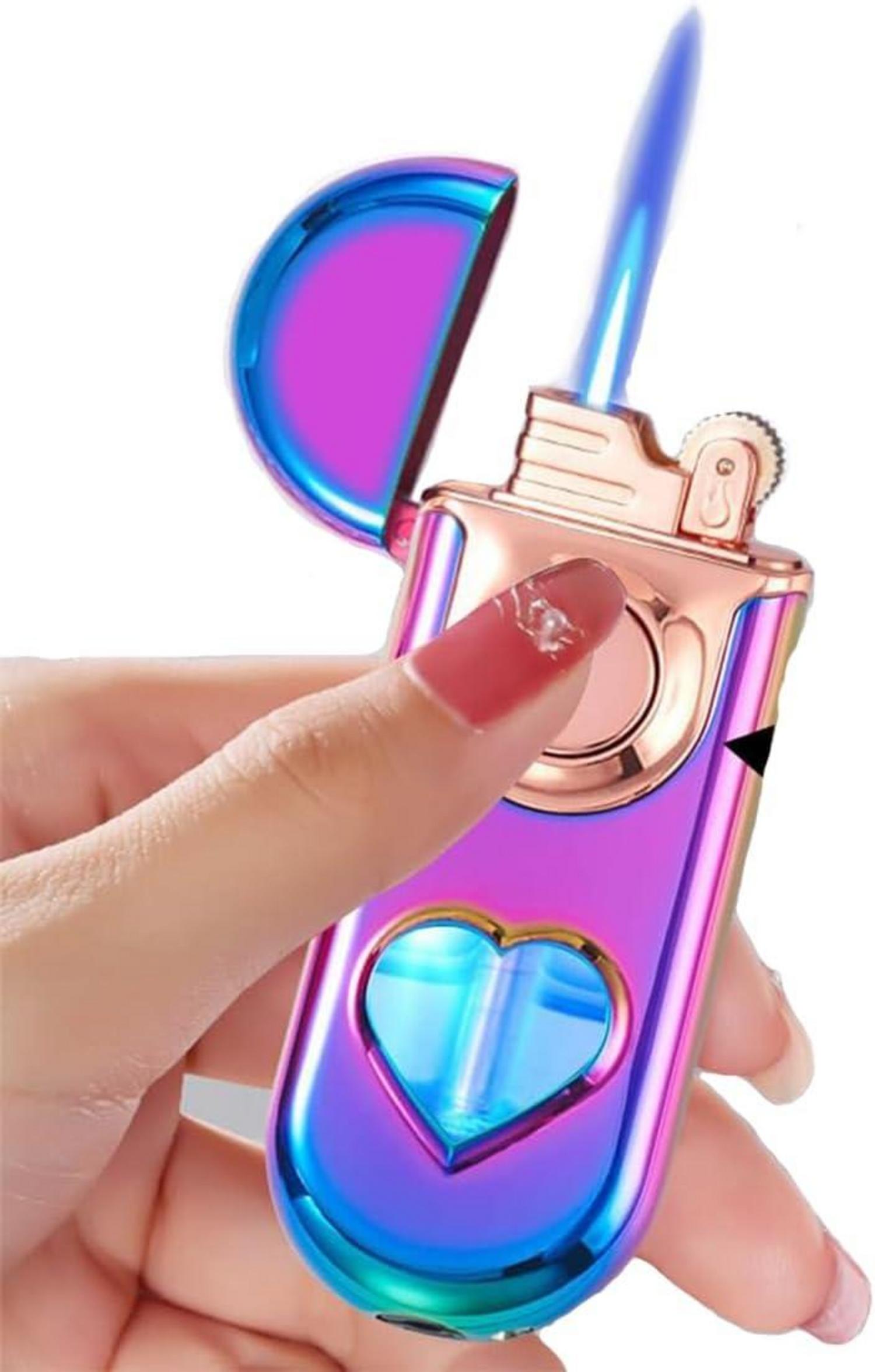 Windproof Flameless Lighter with Fuel - Black