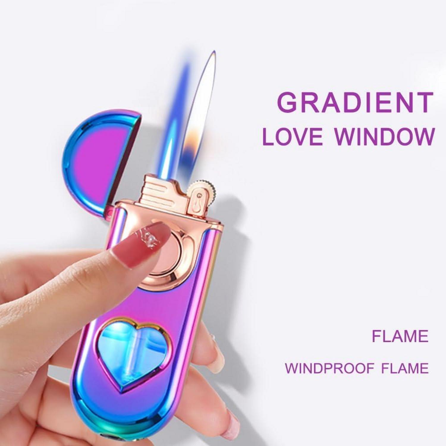 Windproof Flameless Lighter with Fuel - Black