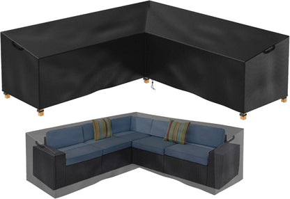 Gartenmöbel Abdeckung V-Form Lounge Rattan Sofa Schutzhülle 600D