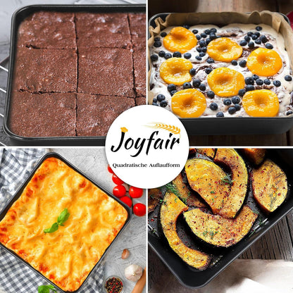 Quadratische Kuchenform Edelstahl Backform Antihaft 21x21x5 cm Brownie Lasagne