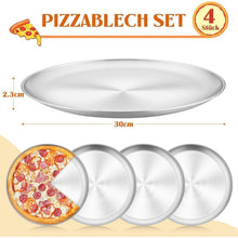 Pizzablech 4er Set Edelstahl Rund 30cm