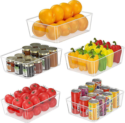 Kühlschrank Organizer Set 5er Spülmaschinenfest BPA-Frei Transparent