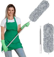 Staubwedel Teleskop Mikrofaser Edelstahl Lang Ausziehbar Bis 242 cm