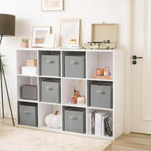 Aufbewahrungswürfel Stoff 6er Set 26,7x26,7x28 cm Grau