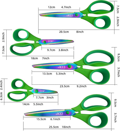 Multifunktionale Titaniumbeschichtete Mehrzweck Scheren Set, 5er Pack