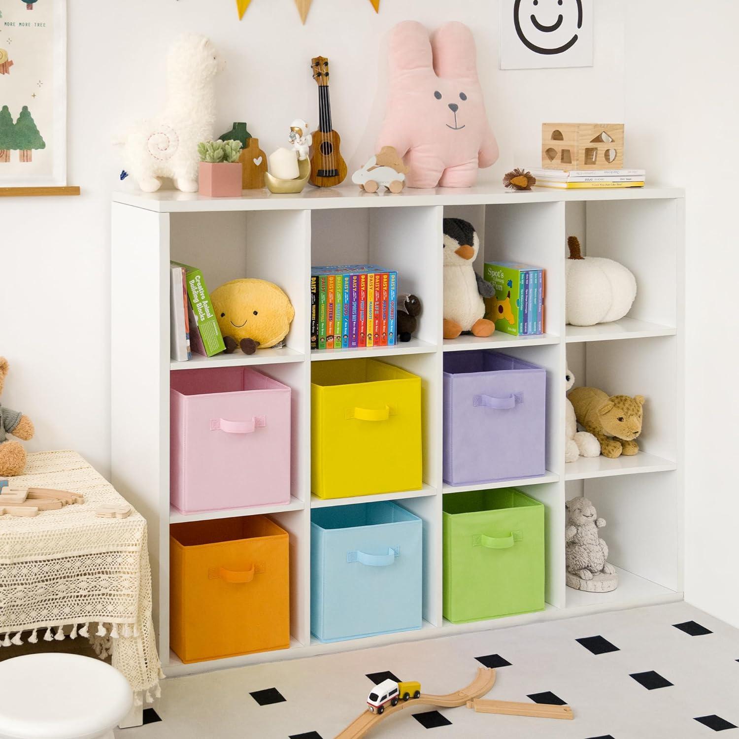 Aufbewahrungsboxen Stoff 6er Set Regalkörbe 26,7x26,7x28cm