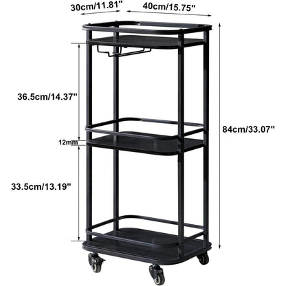 3-Tier Bar Servierwagen mit