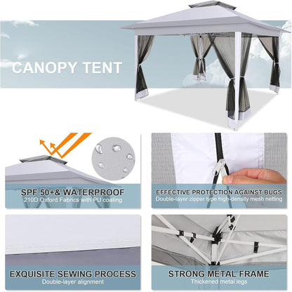 3x3 Pavillon Wasserdicht – Faltpavillon mit Seitenwänden