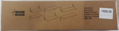 Wandregal Holz Metall 6 Stück rustikaler Metalldraht 40lbs Belastung Wohnzimmer Schlafzimmer Büro Badezimmer Küche