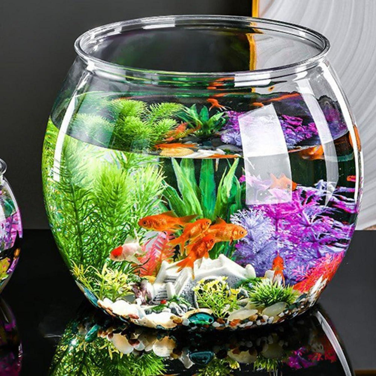 24cm Aquarium Fischglas Fischschale Fischtank Kugelaquarium Wohnzimmer Büro Dekoration