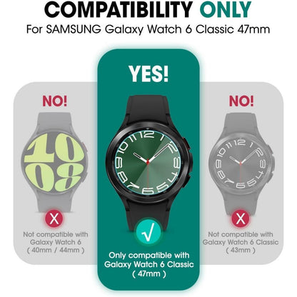 Schutzhülle für Galaxy Watch 6 Classic 47mm mit Displayschutzfolie