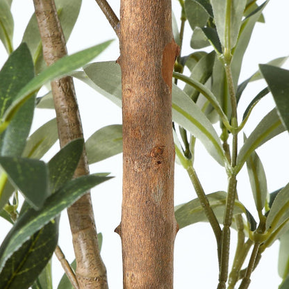 Künstlicher Olivenbaum 120cm mit Naturholzstamm und Früchten