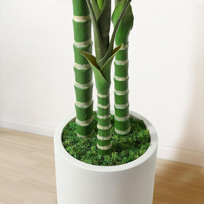 Künstliche Palme 150cm Areca Groß Weiß Topf Wohnzimmer Büro Garten