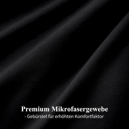 Bettwäsche 155x220 2tlg Schwarz Hellgrau Wendebettwäsche Mikrofaser Reißverschluss