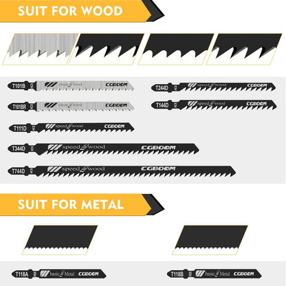 Stichsägeblatt Set 30tlg. für Holz & Metall mit Kunststoffbox