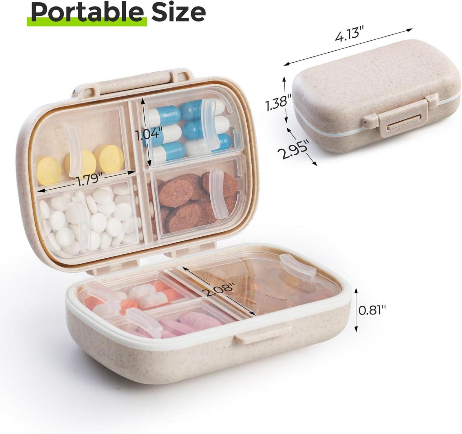 Tablettenbox 7 Tage Pillendose mit Ergonomischem Verschlusssystem in