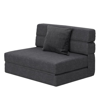 Schlafsessel mit Bettfunktion & Memory Schaum – Dunkelgrau 100x190cm