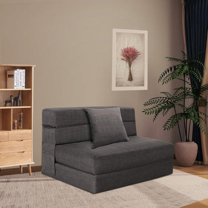 Schlafsessel mit Bettfunktion & Memory Schaum – Dunkelgrau 100x190cm