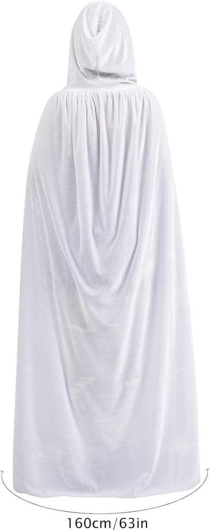 Halloween Umhang mit Kapuze Samt Unisex Vampir Kostüm XL