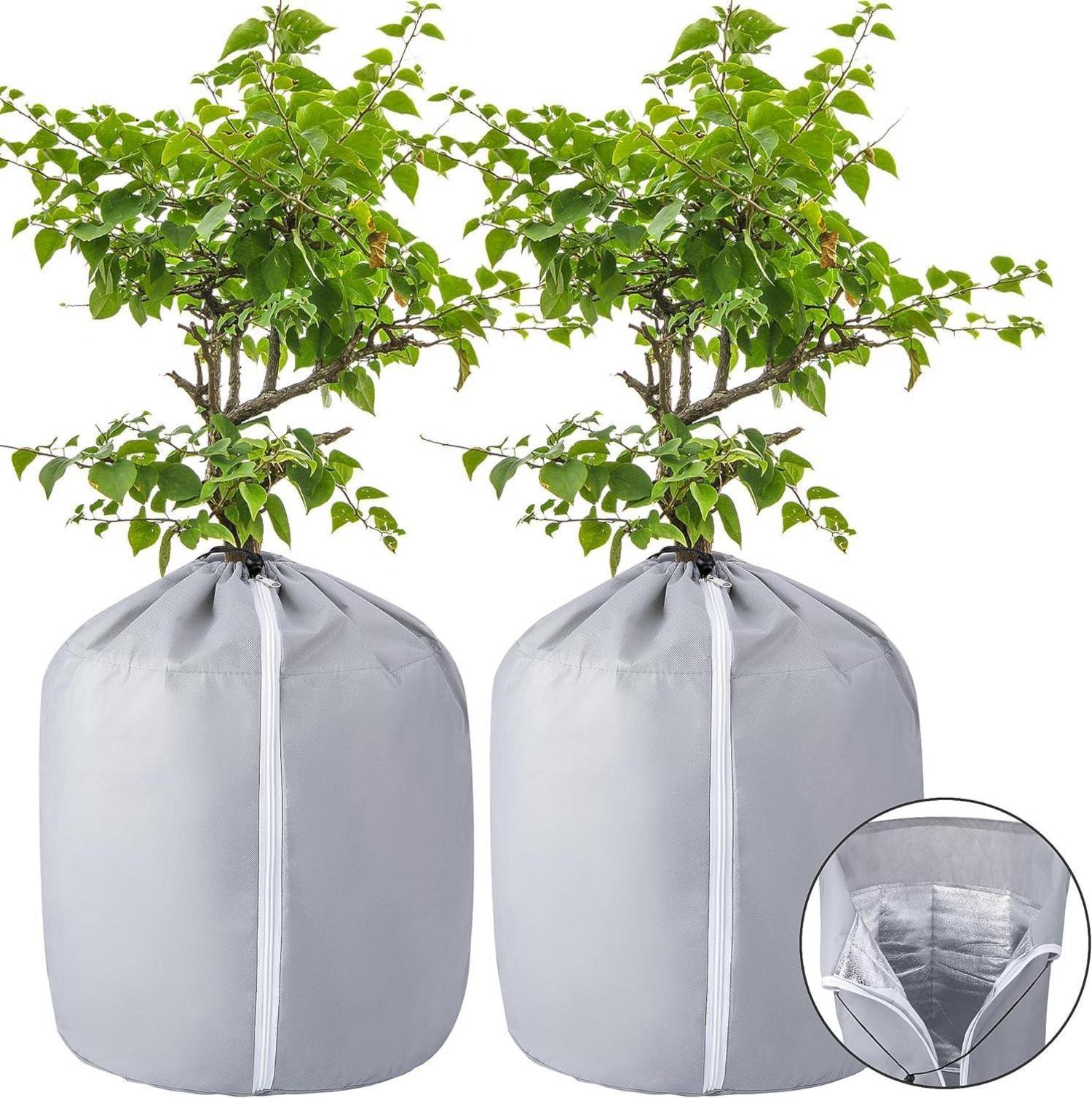 Thermo Topfschutz - Winter Frostschutz für Pflanzen 2er Set 50x45cm