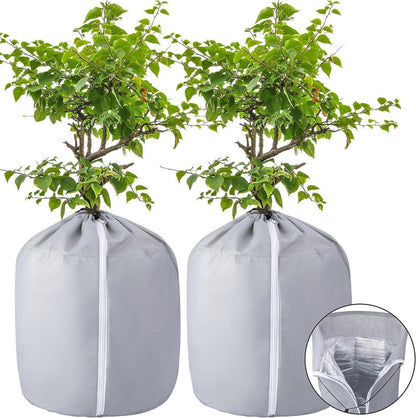 Thermo Topfschutz - Winter Frostschutz für Pflanzen 2er Set 50x45cm