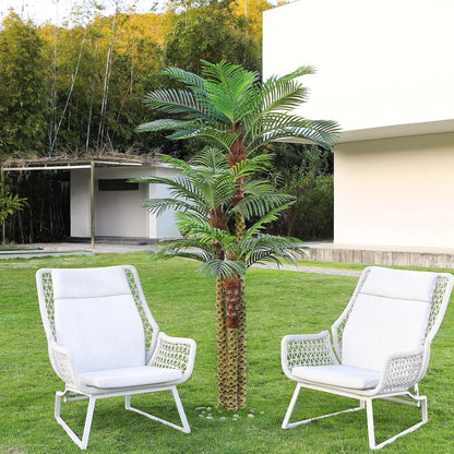 Künstliche Palme Außenbereich 240 cm UV-beständig Tropische Kunstpalme