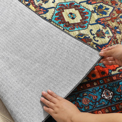 Boho Teppich Wohnzimmer Schlafzimmer Vintage Design Rot 160x230 cm