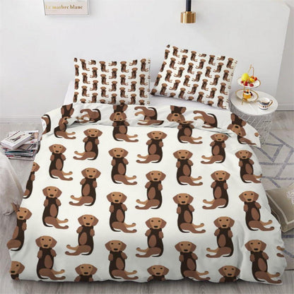 Dackel Bettwäsche Set 200x200 cm - 3-teilig Mikrofaser