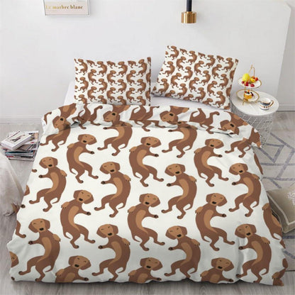 Dackel Kinderbettwäsche Set 135x200 cm 4-teilig Mikrofaser