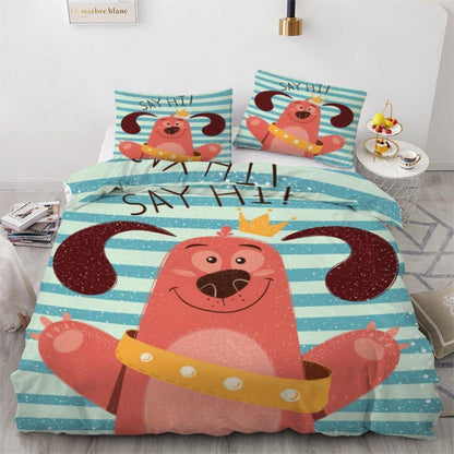 Dackel Bettwäsche Set 220x240 cm - 3-teilig Mikrofaser