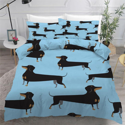 Dackel Bettwäsche Set 155x220 cm - 3-teilig Mikrofaser
