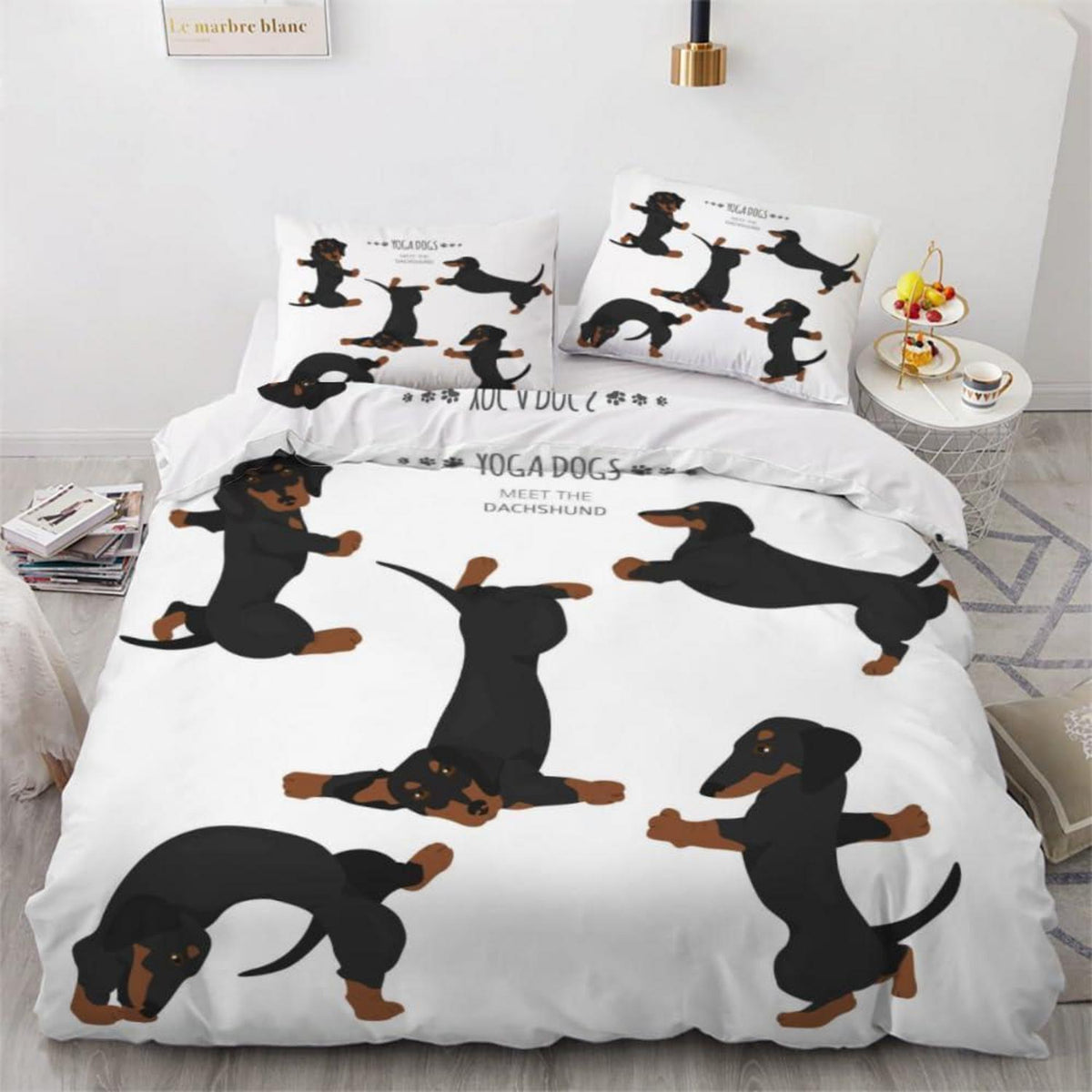 Dackel Bettwäsche Set 220x240 cm - 3-teilig Mikrofaser