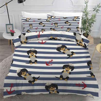 Dackel Bettwäsche Set 220x240 cm - 3-teilig Mikrofaser