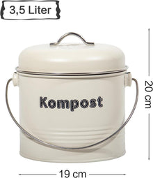 Biomülleimer Küche 3,5 L Aktivkohlefilter Geruchsdicht