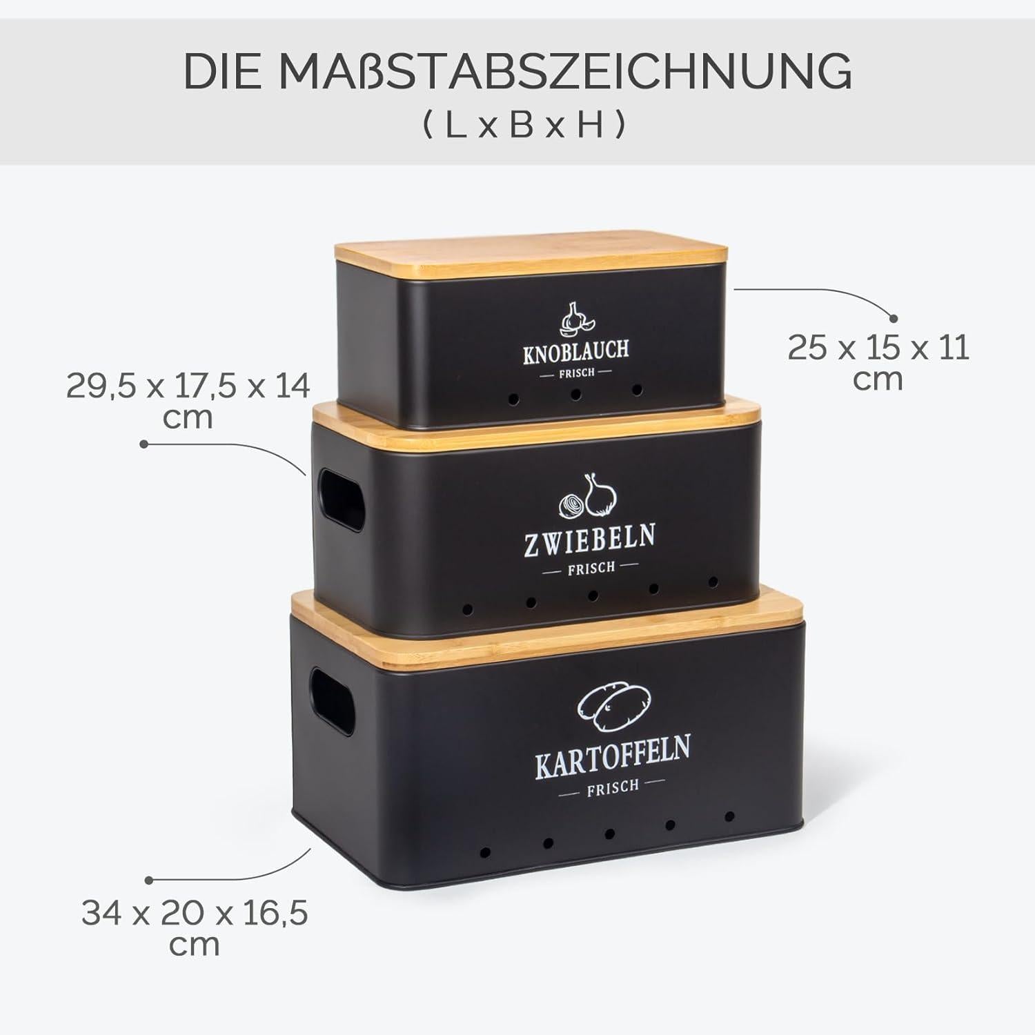 Theo&Cleo Kartoffel Vorratsdose Set Küche Aufbewahrung