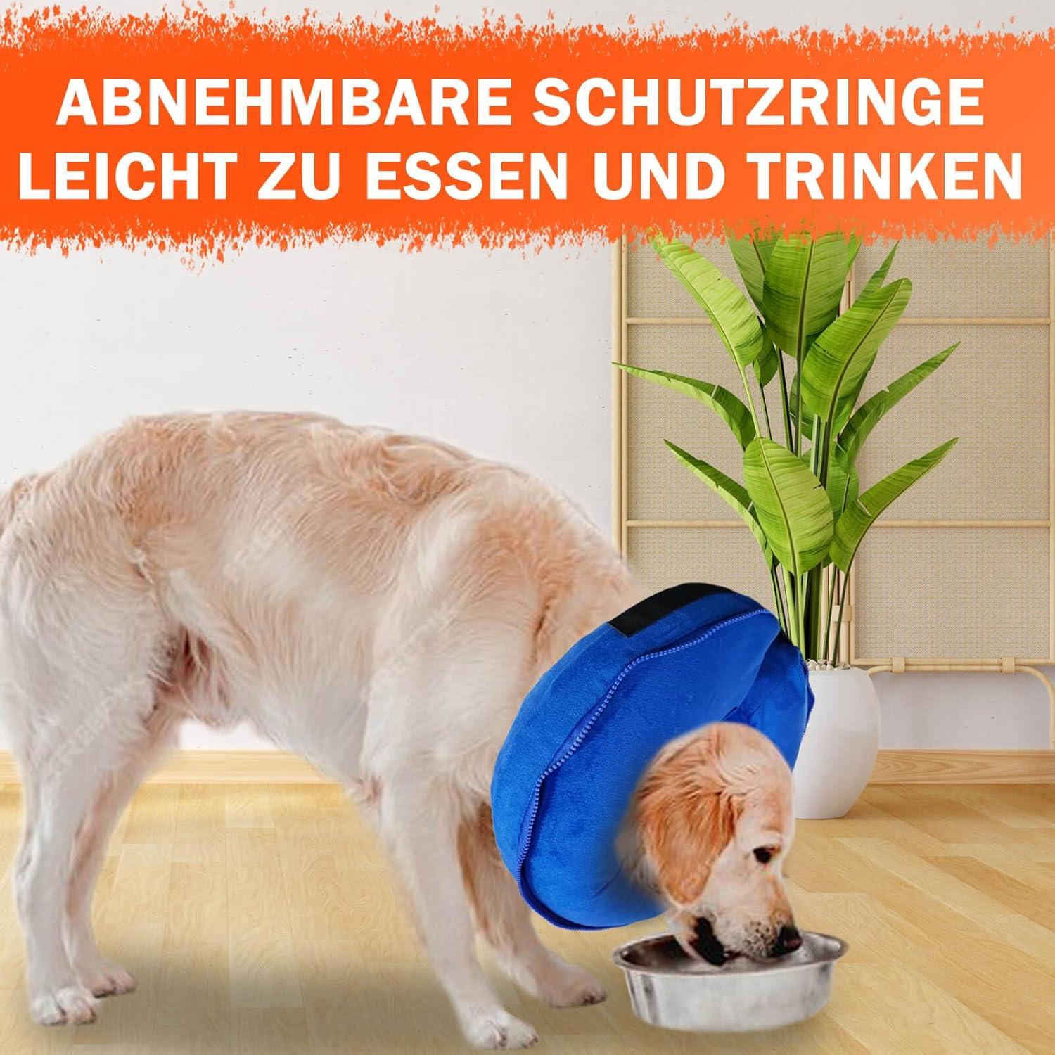 Aufblasbare Halskrause mit Schutzschicht für Hunde und Katzen