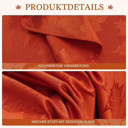 Herbstliche Tischdecke Jacquard Ahornblatt, 152x305 cm