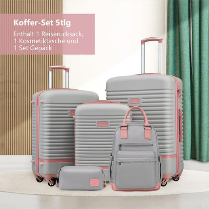 COOLIFE Koffer-Set ABS Hartschalen Trolley 4 Rollen
